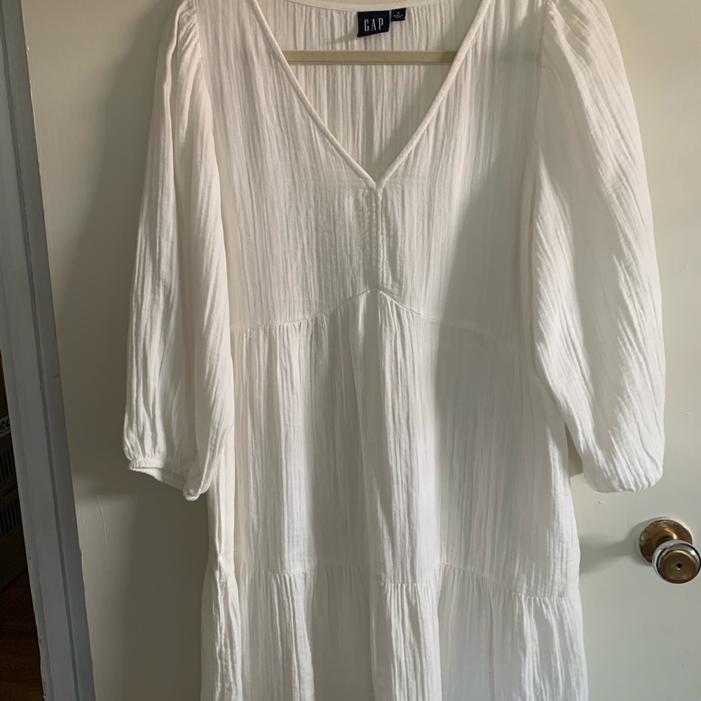 GAP Textured White dress